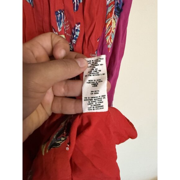 Free People Women's Thought I was Dreamin Mini Floral Dress Size Small Bohemian - Picture 6 of 8